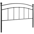 Flash Furniture Woodstock Decorative Black Metal Queen Size Headboard-Open Slat Headboard