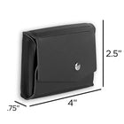 JAM Paper Leather Business Card Case, Angular Flap, Black, 5 Pack (2233317460g)-Portfolio closure: Snap
