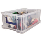 Bankers Box Plastic Storage - 10L-Keep your contents dust and moisture free, clip-lock clamps securely lock the lid tightly in place
