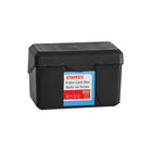 Staples Index Card Box - 3" x 5" - Black-Lid folds down flat to display cards
