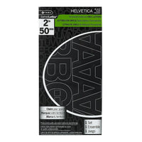 C-THRU 2" Helvetica Vinyl Letters, Caps and Numbers, Black, 4 Pack-Simple to use: Create your own sign quickly and easily