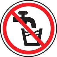 Accuform Signs Non-Potable Water Csa Safety Sign, 6" x 6", Vinyl, Pictogram-Display Type Adhesive