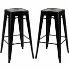Plata Decor Tolix 30"H Stool - Black - 2 Pack-Counter stool