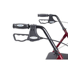 Drive Medical Heavy Duty Bariatric Rollator Walker with Padded Seat, Red-Soft padded oversized seat