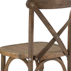Flash Furniture HERCULES Series Dark Antique Wood Cross Back Barstool-Cross Back Design
