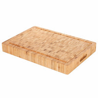 Heim Concept Professional Grade Bamboo Large Butcher Block - Grainy Pattern-Brown, Bamboo