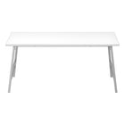 Monarch Specialties 3790 Coffee Table - 40"L/White/Silver Metal-Product dimensions: 40 Inch W x 20 Inch D x 18 Inch H