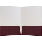 JAM Paper Corrugated Fluted Folder, Burgundy, 100 Pack-Size: 9" x 12"