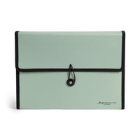 U Brands 13 Pocket Performance Expandable File - Olive (4358F04-24)-Durable fabric shell to keep documents safe from the great outdoors