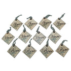 Cathay Importers Assorted Wood Hanging Quotes, 12 Pack (EC-24-0134)-Quotes: "Vivre", "Aimer", "Rire"