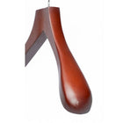 Eddie’s Hang-Up Display Ltd. Wide Shoulder Contoured Wooden Hanger, Cherry, 12 Pack-Chrome hook, rotates 360 degrees