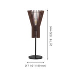 Eglo Atenza In-Line Switch Table Lamp - 21" - Matte Black-Dimensions: 7.5" D x 7.5" W x 20.875" H