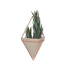 Umbra Trigg Wall Display, Small, Concrete and Copper, 2 Pack (470753-633)-Great for bathrooms, small accent walls and even narrow walls (beside doorways etc.)