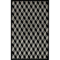 Avocado Decor Valentine Piazza, 2.2' x 6.10', Black/Grey (689237284645)-Black/Grey, Viscose