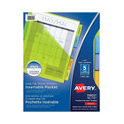 Avery 9-1/4" x 11-1/8" Big Tab Pocket Insertable Plastic Dividers for Laser/Inkjet Printers - 5 Tabs - Multi-colour-Easy to customize with free templates and designs using Design & Print Online 