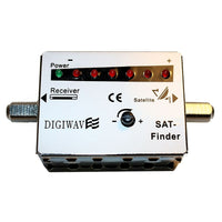 Digiwave Mini Analoge Satellite Signal Meter, 1.2" x 1.8" x 3.6", Blue-Digiwave Mini Analoge Satellite Signal Meter w/Six LEDs Acoustic field strength (Metal) is a must have if you are going to set-up a satellite dish of any kind.