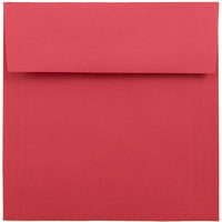 JAM Paper 6 x 6 Square Envelopes, Brite Hue Red Recycled, 100 Pack (2792270g)-Christmas red