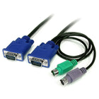 StarTech 3-in-1 Ultra Thin PS/2 KVM Cable, 6 Ft.-Unique design minimizes the number of cables required