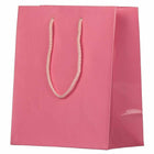 JAM Paper Glossy Gift Bags with Rope Handles - Medium - 8" x 10" - Pink - 3 Pack-Quantity: 3 per Pack, Sturdy construction allows for you to fold and reuse bags later.
