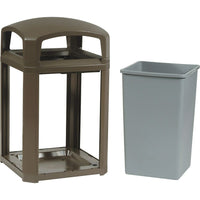 Rubbermaid Landmark Series Classic Container, Sable, 35 Gallons, Liner 3958 No Sides (FG397000SBLE)-Capacity - 35 US gal.