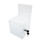 Futech BBOX002 Clear Acrylic Ballot Box with Lock, 7"-Made from clear acrylic