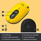 Logitech POP Wireless Mouse - Blast-Aesthetic pair: Match your POP Mouse with the fun and bouncy typing experience of POP Keys wireless mechanical keyboard, with customizable emoji keycaps and cutting-edge media keys