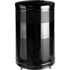 Rubbermaid Classic Series Outdoor Waste Container Steel 51 Gallons 24.5" D x 35.5"H Black (FGS55ETBKPL)-Capacity - 51 US gal.