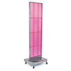 Azar Displays Pegboard Freestanding Floor Stand, 16" x 60", Pink (700253-PNK)-Made from pegboard