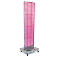 Azar Displays Pegboard Freestanding Floor Stand, 16" x 60", Pink (700253-PNK)-Made from pegboard