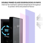 Koolatron 12 Bottle Dual Zone Wine Cooler, 1.2 cu. ft. (33L) Freestanding Wine Fridge - Black-Quiet, efficient thermoelectric cooling technology