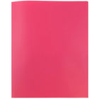 JAM Paper Plastic POP Two Pocket Folders, Pink, 12 Pack (382Efug)-5
