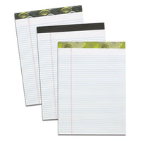 Staples Single Fashion Writing Pad - 8-1/2" x 11-3/4" - Narrow-Ruled - 50 Sheets - Assorted Colours-Assorted colour fashion headtapes