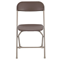 Flash Furniture HERCULES Series Premium Brown Plastic Folding Chair-Plastic Folding Chair