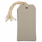 Jam Paper Gift Tags with String - Medium - 4 3/4" x 2 3/8" - Gray - 100 Pack-Gray gift tag