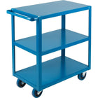 Kleton Heavy-Duty Shelf Cart, Overall Width: 24", Cart Material: Steel, Construction: All-Welded, Height: 48"-No. of Shelves: 3