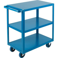 Kleton Heavy-Duty Shelf Cart, Overall Width: 24", Cart Material: Steel, Construction: All-Welded, Height: 48"-No. of Shelves: 3