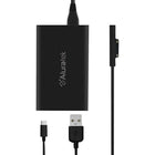 Aluratek Universal AC Adapter with Type-C and QC 3.0 USB Ports, 8.5" x 5.5" x 2.25", Black-Complete circuit  and input fuse protection to prevent devices from being damaged during charge
