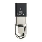 Lexar JumpDrive F35 32 GB Fingerprint USB 3.0 Flash Drive-Metal black retractable