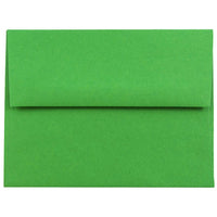 JAM Paper A2 Invitation Envelopes, 4.38 x 5.75, Brite Hue Green Recycled, 250 Pack (15843H)-Green recycled envelope