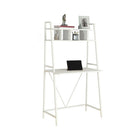 Monarch Specialties 7163 32" Computer Desk - White Top/White Metal-A trendy and modern 60 h computer desk with a sleek white laminate finish and sturdy white metal base in a minimalist space saving design, perfect for home offices and small spaces.
