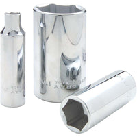 Gray Tools 1-3/8" X 1/2" Drive, 6 Point Deep Length, Chrome Finish Socket-Size: 1-3/8"