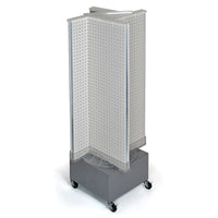 Azar Displays Pegboard Floor Display Pinwheel Spinner, 54" x 13.5", White (700445-WHT)-White plastic