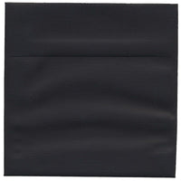 JAM Paper 6.5 x 6.5 Square Envelopes, Black Linen Recycled , 250 Pack (V01211H)-Black linen recycled envelope