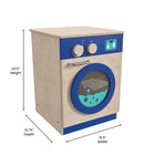 Flash Furniture Bright Beginnings Commercial Grade Wooden Kid's Washing Machine with Integrated Storage and Turning Knobs-Acrylic Window with Fun Graphic