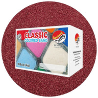 Sandtastik Classic Coloured Sand, 10 lb (4.5 kg) Box, Burgundy-Fine grain with natural sparkle throughout