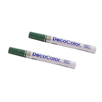 Marvy Uchida Broad-Point Opaque Paint Markers - Pine Green - 2 Pack-Colour: Pine Green