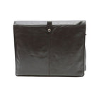 Ashlin Genuine Leather Underarm Briefcase Valise, Black-14.33" x 10.63" x 2.36"