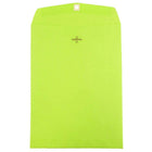 JAM Paper 9 x 12 Open End Catalog Envelopes with Clasp Closure, Brite Hue Ultra Lime Green, 100 Pack (900835395)-Ultra lime