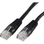 6' 100Mbps Gold Plated Cat5e Network Cable, Black-6 Foot