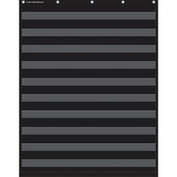 Teacher Created Resources Black 10 Pocket Chart, 34" x 44"-10 clear pockets are perfect for any size sentence strips